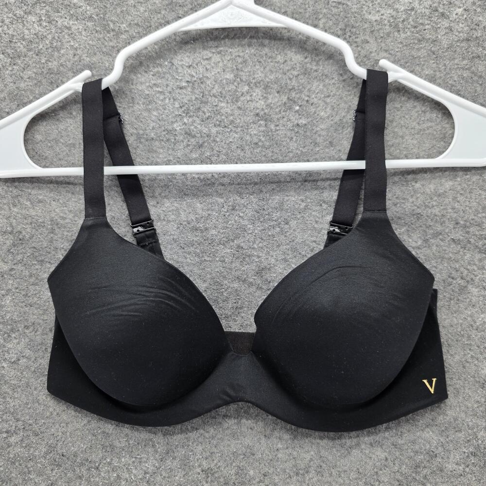 Victoria's Secret Bra Womens 32C Black T-Shirt Molded Seamless Lightly Lined